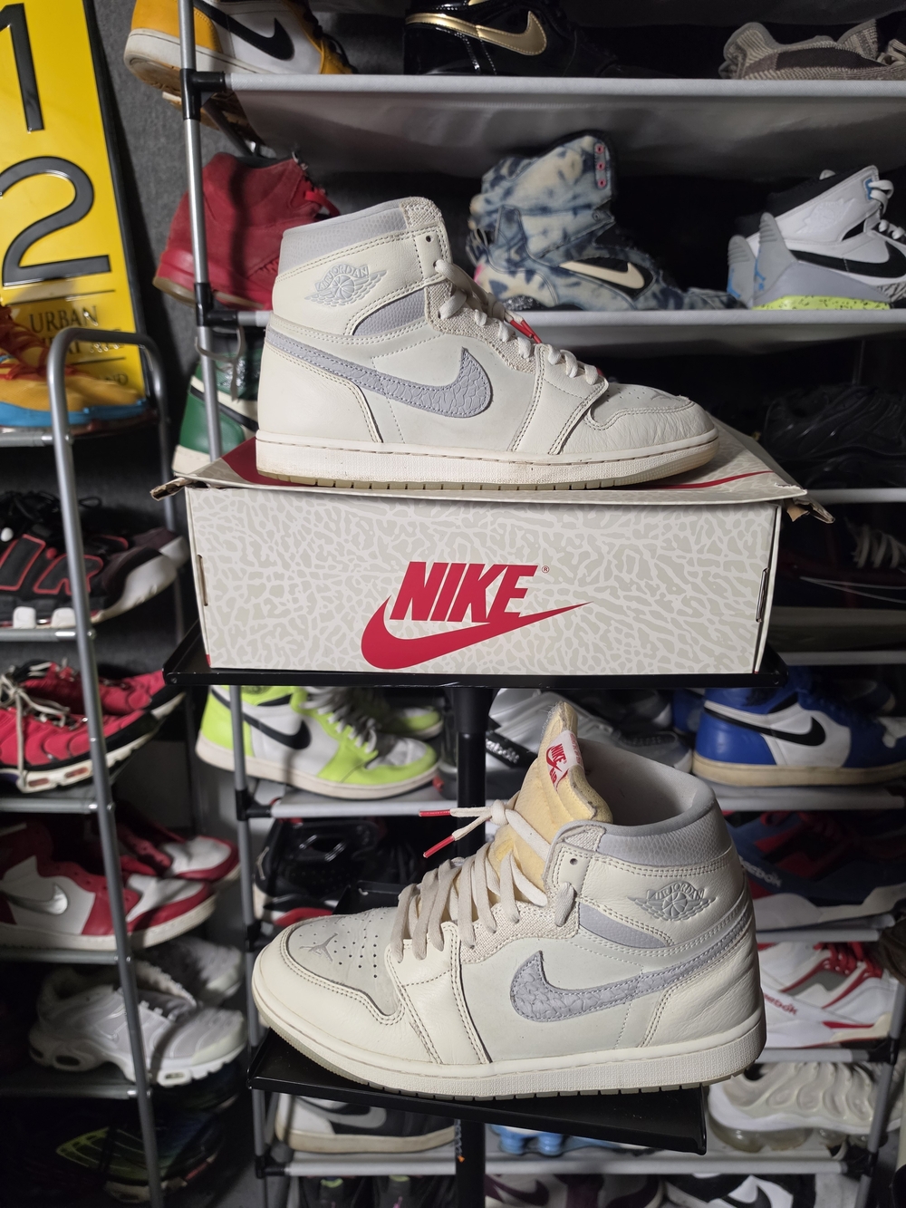 🔥 Jordan 1 Retro High OG Sail University Red Men Size 11 Hot!